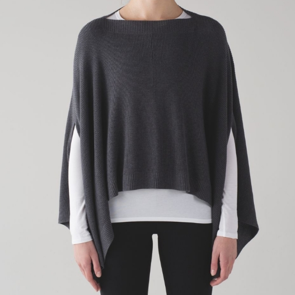 lululemon athletica Gray Shrug Sweater with Modern Cut